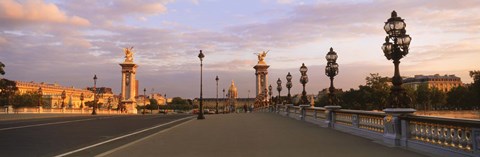 Framed Pont Alexandre III with the Hotel Des Invalides in the background, Paris, Ile-de-France, France Print