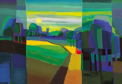 Framed Ton Schulten - LAND DES VERGANGENEN JAHRES Size 39.25x27.5 Print