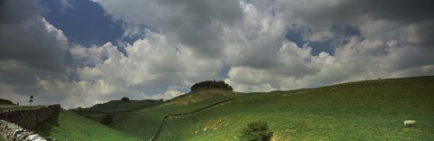 Framed Clouds over Kirkcarrion copse, Middleton-In-Teesdale, County Durham, England Print