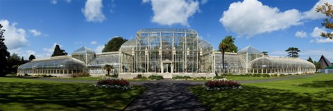 Framed Curvilinear Glass House, The National Botanic Gardens, Dublin City, Ireland Print