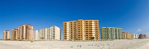 Framed Beachfront buildings on Gulf Of Mexico, Orange Beach, Baldwin County, Alabama, USA Print