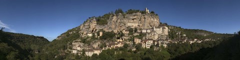 Framed Rocamadour, Canyon De l'Alzou, Lot, Midi-Pyrenees, France Print