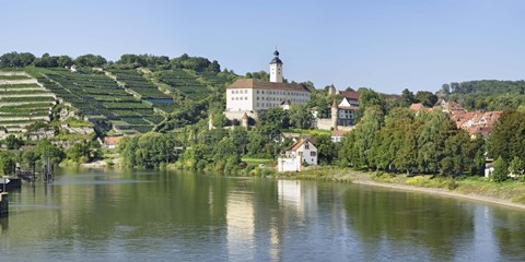 Framed Horneck Castle, Gundelsheim, Neckar River, Baden-Wurttemberg, Germany Print