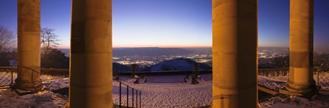 Framed Columns of the Funeral Chapel, Rotenberg, Stuttgart, Baden-Wurttemberg, Germany Print
