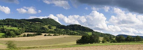 Framed Castle on a hill, Teck Castle, Kirchheim unter Teck, Swabian Alb, Baden-Wurttemberg, Germany Print