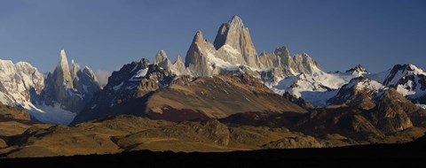 Framed Mountains, Mt Fitzroy, Cerro Torre, Argentine Glaciers National Park, Patagonia, Argentina Print