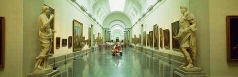 Framed Interior Of Prado Museum, Madrid, Spain Print
