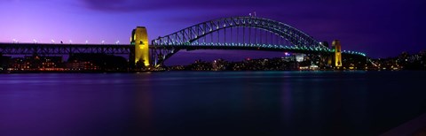 Framed Australia, Sydney, Harbor Bridge Print
