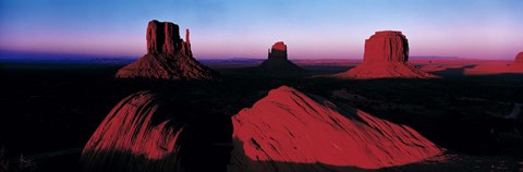 Framed Sunset At Monument Valley Tribal Park, Utah, USA Print