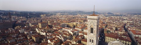 Framed Aerial view of a city, Florence, Tuscany, Italy Print