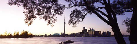 Framed Skyline CN Tower Skydome Toronto Ontario Canada Print