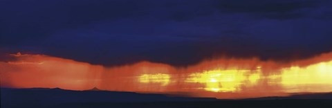 Framed Storm along the high road to Taos Santa Fe NM Print