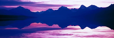 Framed Sunrise Lake McDonald Glacier National Park, Montana Print