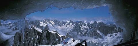 Framed Cave Mt Blanc France Print