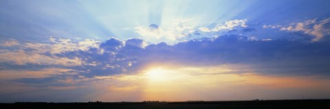 Framed Sunrise Stelle IL USA Print