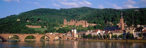 Framed Germany, Heidelberg, Neckar River Print