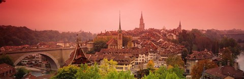 Framed Dusk Bern Switzerland Print