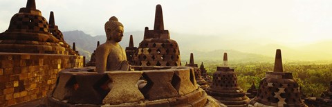 Framed Indonesia, Java, Borobudur Temple Print