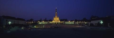 Framed Our Lady Of Fatima at Night, Fatima, Portugal Print