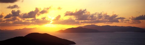 Framed Sunset Virgin Gorda British Virgin Islands Print