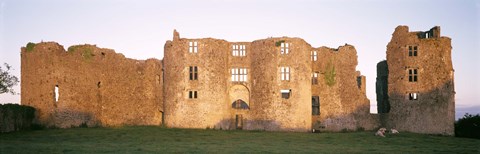 Framed Lawn in front of a landscape, Roscommon Castle, Roscommon County, Republic Of Ireland Print