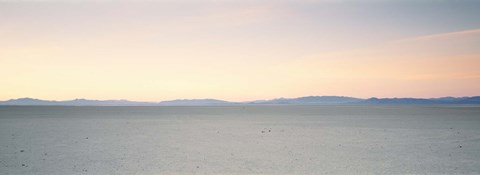 Framed Desert at sunrise, Black Rock Desert, Gerlach, Nevada, USA Print