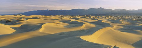 Framed Sand dunes in a desert, Grapevine Mountains, Mesquite Flat Dunes, Death Valley National Park, California, USA Print