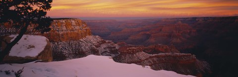 Framed Rock formations on a landscape, Grand Canyon National Park, Arizona, USA Print