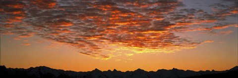 Framed Ben Ohau Mtn Range S Canterbury New Zealand Print