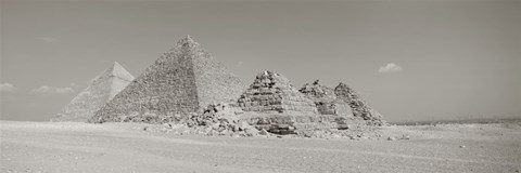 Framed Pyramids Of Giza, Egypt Print