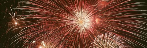 Framed USA, Wyoming, Jackson, fireworks Print