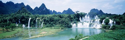 Framed Detian Waterfall, Guangxi Province, China Print