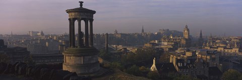 Framed High angle view of a monument in a city, Edinburgh, Scotland Print