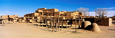 Framed Indian Pueblo, Taos, New Mexico, USA Print