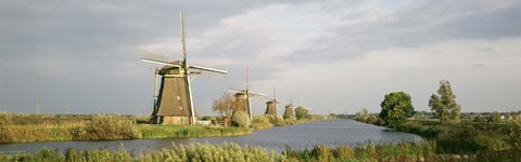 Framed Windmills in Holland Print