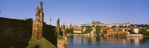 Framed Close up of Charles Bridge, Prague, Czech Republic Print