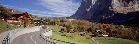 Framed Road passing through a landscape, Grindelwald, Interlaken, Switzerland Print