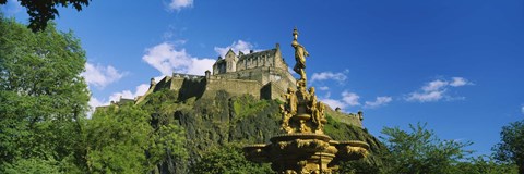 Framed Low Angle View of Edinburgh Castle, Edinburgh, Scotland Print