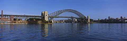 Framed Bridge across the sea, Sydney Harbor Bridge, Sydney, New South Wales, Australia Print