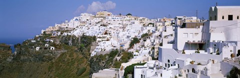Framed Buildings, Houses, Fira, Santorini, Greece Print