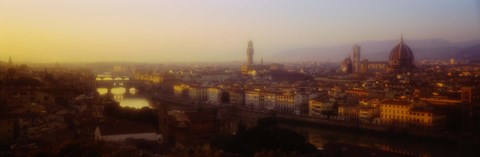 Framed High angle view of Florence, Italy Print