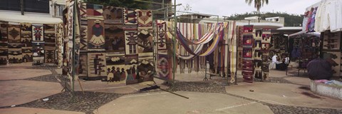 Framed Textile products in a market, Ecuador Print