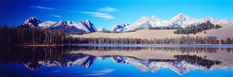 Framed Little Redfish Lake Mountains ID USA Print