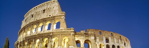 Framed Low angle view of ruins of an amphitheater, Coliseum, Rome, Lazio, Italy Print