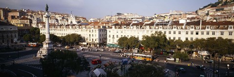 Framed High angle view of a city, Lisbon, Portugal Print