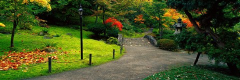 Framed Japanese Garden, Seattle, Washington State Print