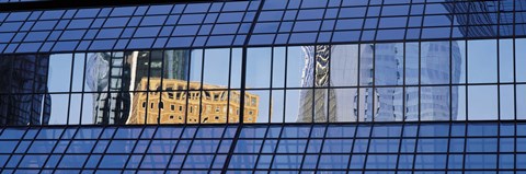 Framed Building reflections, Frankfurt, Germany Print