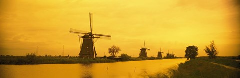 Framed Windmills Netherlands Print