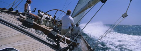 Framed Group of people racing in a sailboat, Grenada Print
