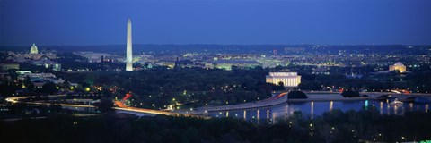 Framed Panoramic view of Washington DC Print